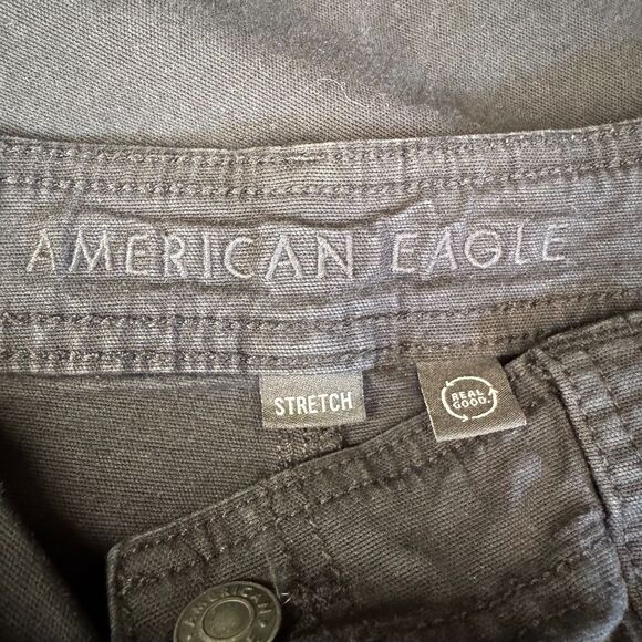 AMERICAN EAGLE women's size 14 Stovepipe stretch high waisted wide leg jeans - Picture 11 of 12